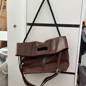 Elegant Brown Women's Bag convertible tote